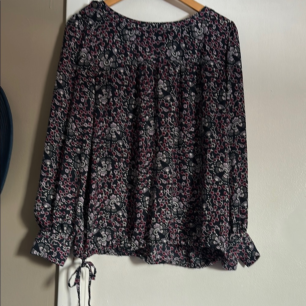 Floral Navy and Pink Women's Top
